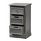 Baxton Studio Sheldon Modern and Contemporary Vintage Grey Finished Wood and Synthetic Rattan 3-Drawer Nightstand 190-11951-ZORO - alternate 8